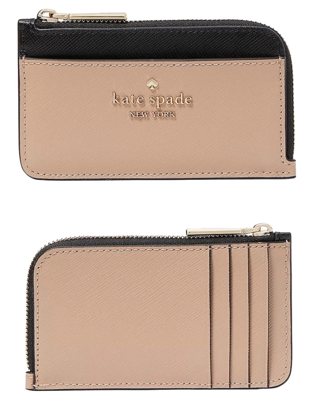 Kate Spade Leila Card Holder Coin Purse Toasted Hazelnut